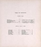 Table of Contents, Jerauld County 1909